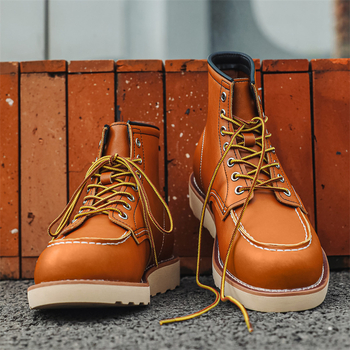 Martin čizme od prave kože, gornji dio od dvostruke kože, gumena potplat, okrugli vrh, srednja peta 3–5 cm, zimska verzija 2024