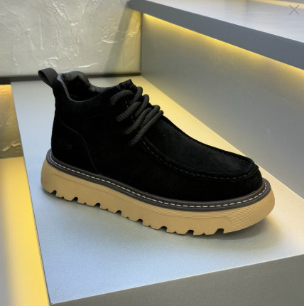 Muške radne čizme od nubuk kože, britanski stil Martin, srednje visine, debeli đon od gumene pjene, antislip