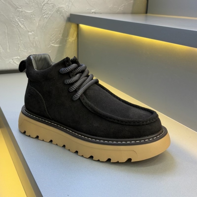Muške radne čizme od nubuk kože, britanski stil Martin, srednje visine, debeli đon od gumene pjene, antislip