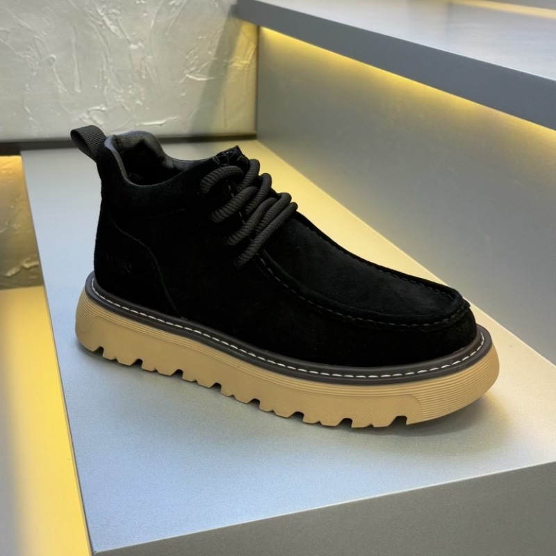 Muške radne čizme od nubuk kože, britanski stil Martin, srednje visine, debeli đon od gumene pjene, antislip