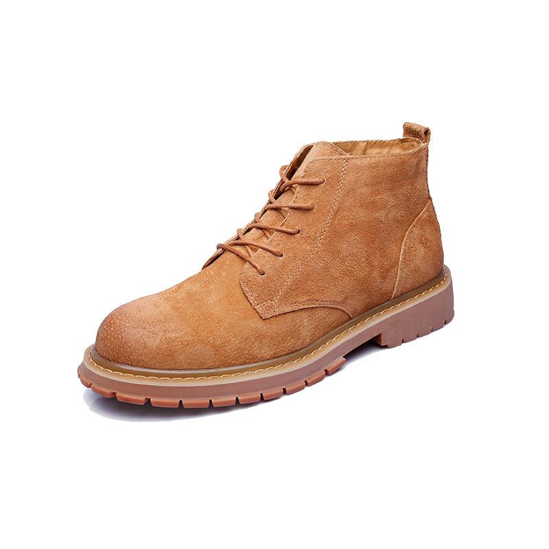 Muške Martin čizme, korejskog stila, gornji dio od svinjske kože, uložak od prirodne kože, potplat od gume