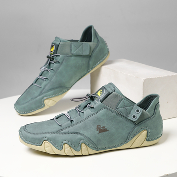 Muške Martin čizme – gornji dio od svinjske kože, gumeni đon, Velcro kopčanje, niski toranj, okrugli vrh