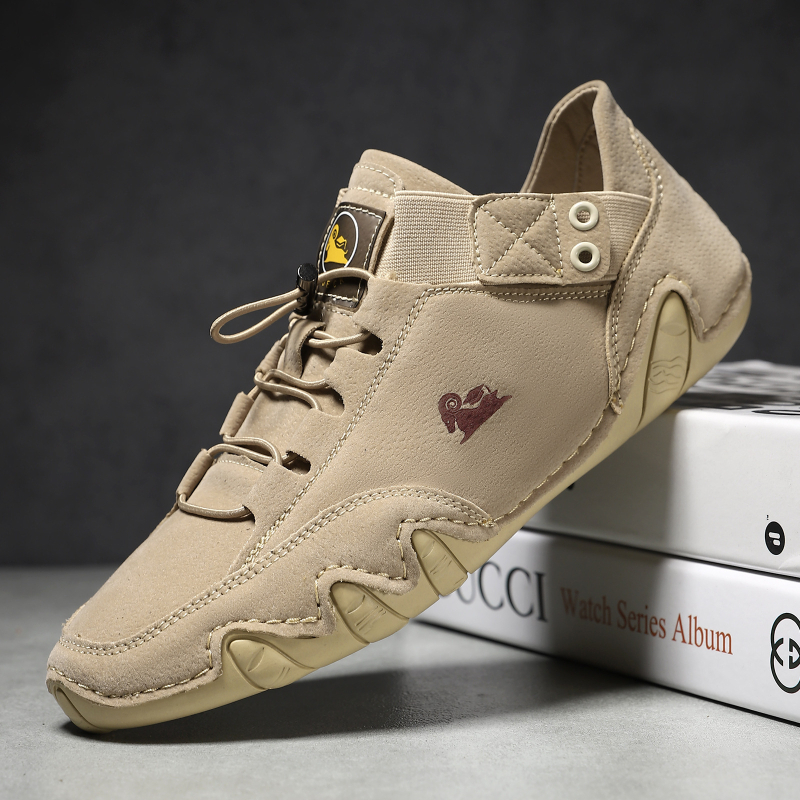 Muške Martin čizme – gornji dio od svinjske kože, gumeni đon, Velcro kopčanje, niski toranj, okrugli vrh