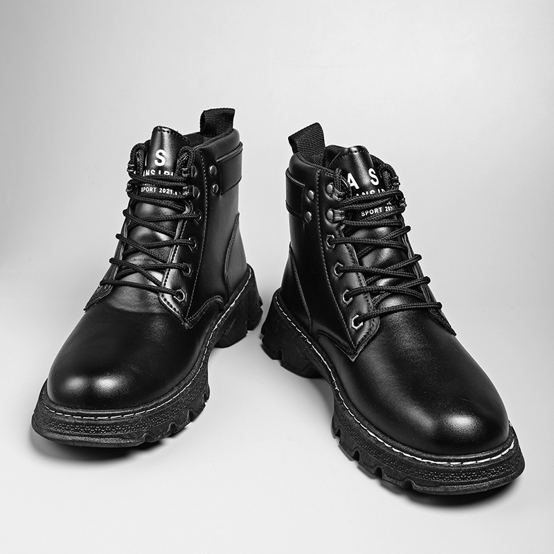 Martin čizme za muškarce, PU gornji dio, gumena potplat, vodootporne, protuklizne, zaobljeni vrh prsta