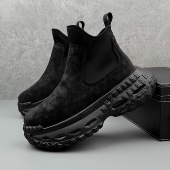 Muške visoke Martins čizme – gradski stil, radne čizme (Gornji materijal: mikrovlakna koža; Potplat: gumena pjena; Oblika prstiju: okrugla; Funkcija: povećanje visine)