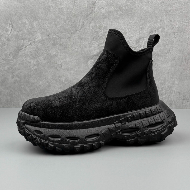 Muške visoke Martins čizme – gradski stil, radne čizme (Gornji materijal: mikrovlakna koža; Potplat: gumena pjena; Oblika prstiju: okrugla; Funkcija: povećanje visine)