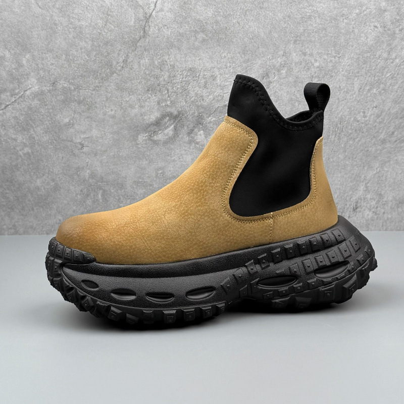 Muške visoke Martins čizme – gradski stil, radne čizme (Gornji materijal: mikrovlakna koža; Potplat: gumena pjena; Oblika prstiju: okrugla; Funkcija: povećanje visine)