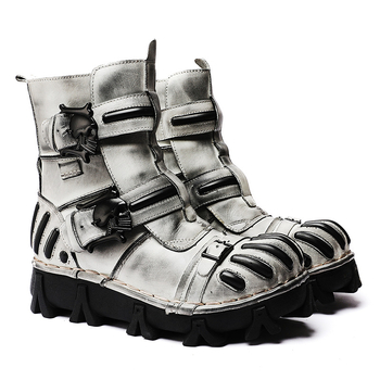 Muške čizme Martin - Koža najvišeg sloja, okrugli vrh, gumeni potplat, visina pete 3-5 cm, prozračne, protuklizne, apsorpcija udara, zatvaranje kopčom