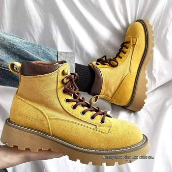 Pánske Martin topánky, britský štýl, hrubá podrážka, horný materiál mikrovláknová koža, vložka mikrovláknová koža, podrážka z gumy