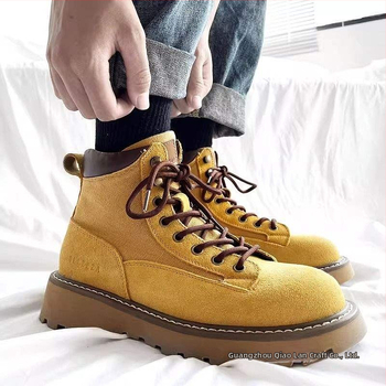 Pánske Martin topánky, britský štýl, hrubá podrážka, horný materiál mikrovláknová koža, vložka mikrovláknová koža, podrážka z gumy