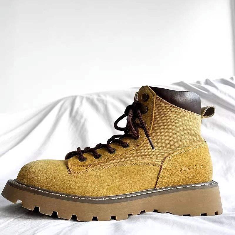 Pánske Martin topánky, britský štýl, hrubá podrážka, horný materiál mikrovláknová koža, vložka mikrovláknová koža, podrážka z gumy