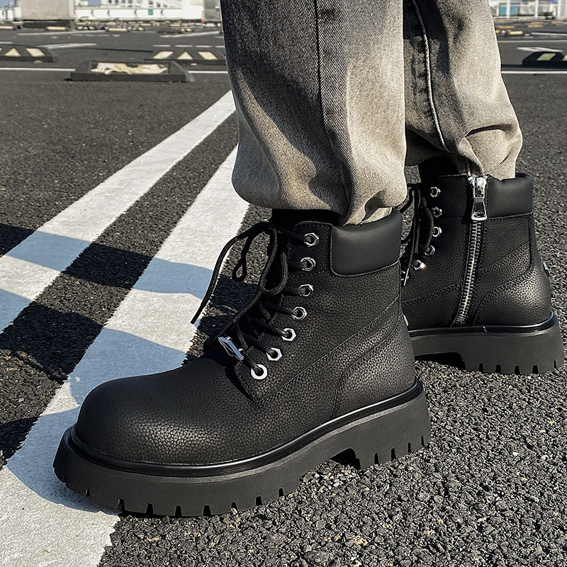 Martin topánky unisex, zimné turistické, zvršok zo zmesi materiálov s teľacou split kožou, gumová podrážka, vysoký holenný lem so zipsom