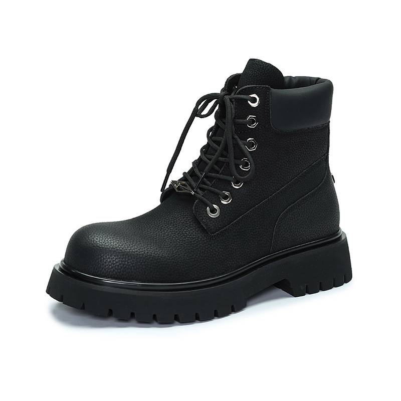 Martin topánky unisex, zimné turistické, zvršok zo zmesi materiálov s teľacou split kožou, gumová podrážka, vysoký holenný lem so zipsom