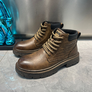 Pánske Martin topánky na zimu 2025 s vrchným dielom z velúru, britský retro štýl, protišmyková gumová podrážka, vnútorná časť z bavlny, textilná stielka