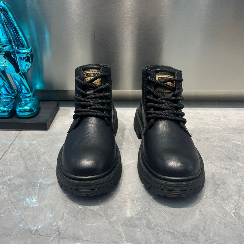 Pánske Martin topánky na zimu 2025 s vrchným dielom z velúru, britský retro štýl, protišmyková gumová podrážka, vnútorná časť z bavlny, textilná stielka