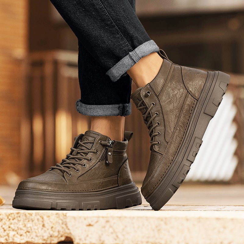 Gležnje Martin čizme, visoke zimske, gornji materijal od super vlakna, gumeni potplat, bočni zip, PU podstava, niski potpetica 1-3 cm