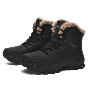 Muške zimske Martin čizme s plišastom podstavom, PU gornji dio, gumena potplata, vodootporne, protuklizne.