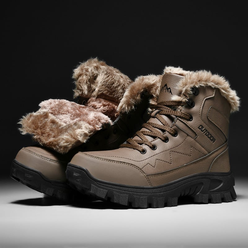 Muške zimske Martin čizme s plišastom podstavom, PU gornji dio, gumena potplata, vodootporne, protuklizne.