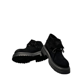 Muške Martin čizme, vezanje, visoke, retro izgreban izgled, gornji dio od kravljeg velura, gumeni potplat, zimski model