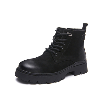 Martini čizme — gornji dio od kože prvog sloja, potplat od gume, zaobljeni vrh, visina pete 3–5 cm, srednje visina čizme, unutarnja odjeća: tkanina