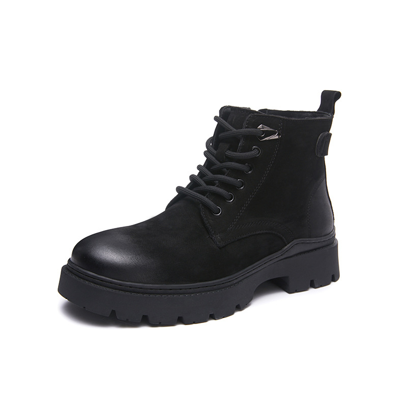 Martini čizme — gornji dio od kože prvog sloja, potplat od gume, zaobljeni vrh, visina pete 3–5 cm, srednje visina čizme, unutarnja odjeća: tkanina