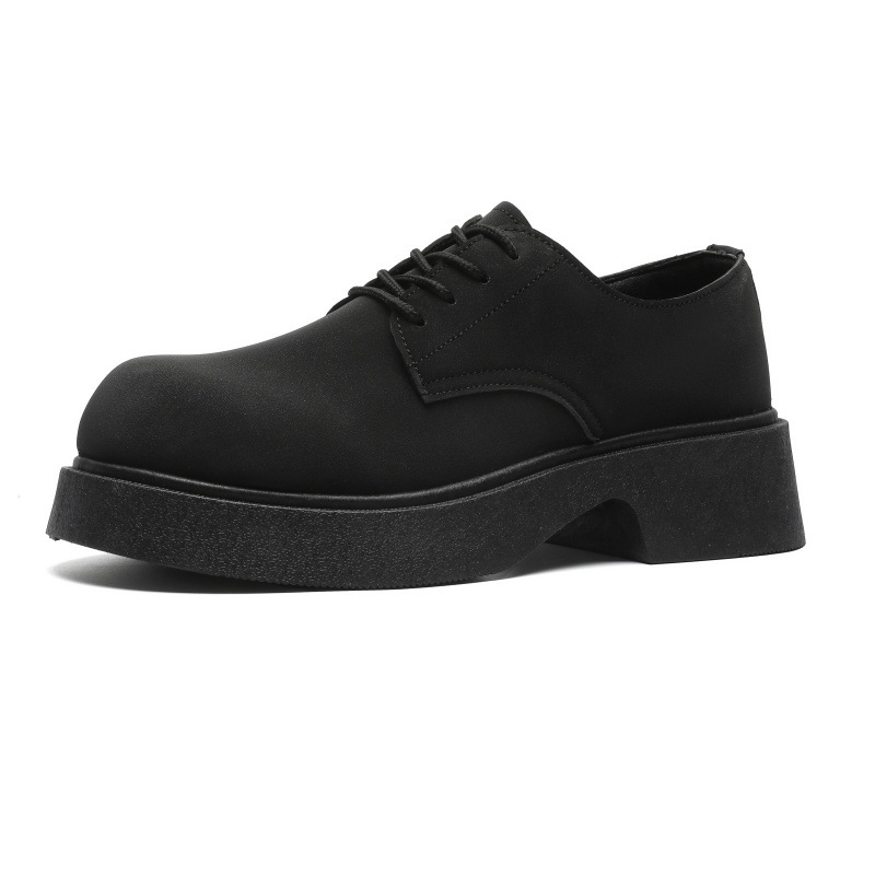 Muške Martin čizme – povećanje visine, debeli potpetica 3–5 cm, okrugli vrh, PU gornji dio, gumeni potplat