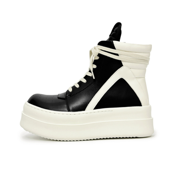 Buffny férfiaknak szóló platformos Martin csizma, bőr felsőrész, gumírozott talp, magas szár, téli használatra