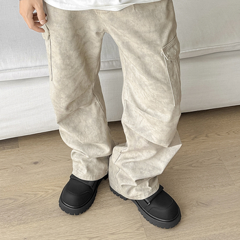 Crne unisex Martin čizme s Velcro zatvaračem, britski retro dizajn