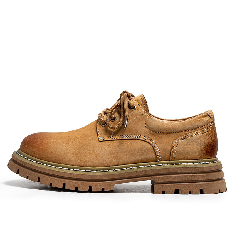Muške radne čizme Martin, vamp od svinjske kože, PU ulošak, niski dio čizme, 1–3 cm peta, retro stil