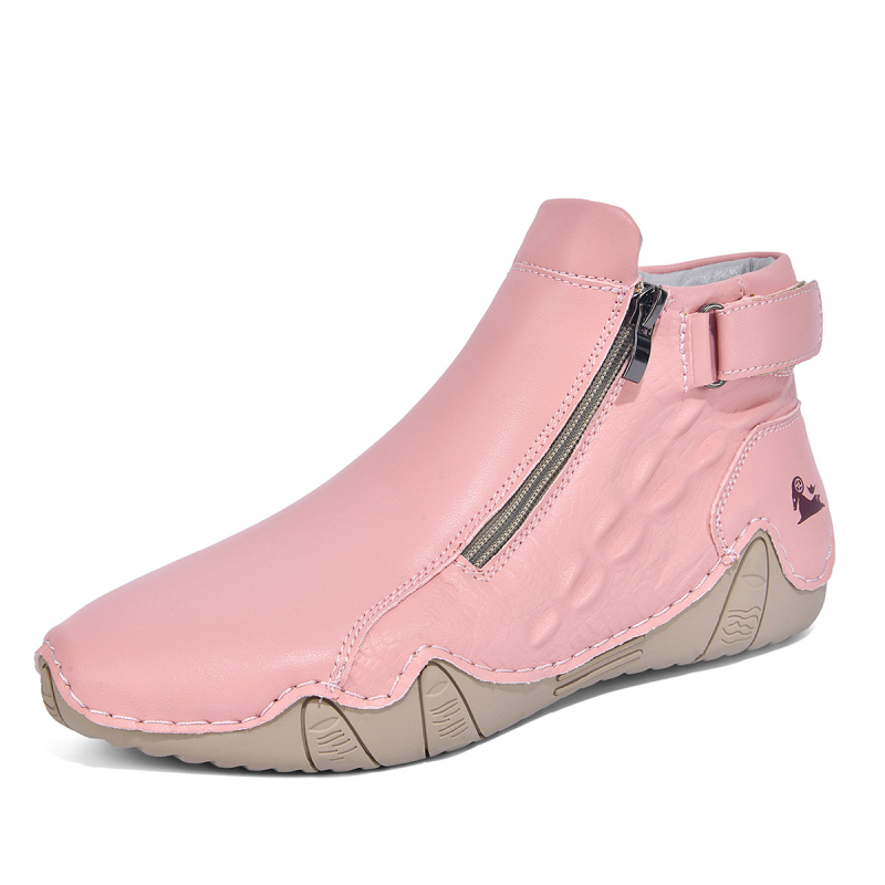 Ghete Martin cu căptușeală din blană artificială, fermoar lateral, partea superioară din microfibră, siluetă joasă