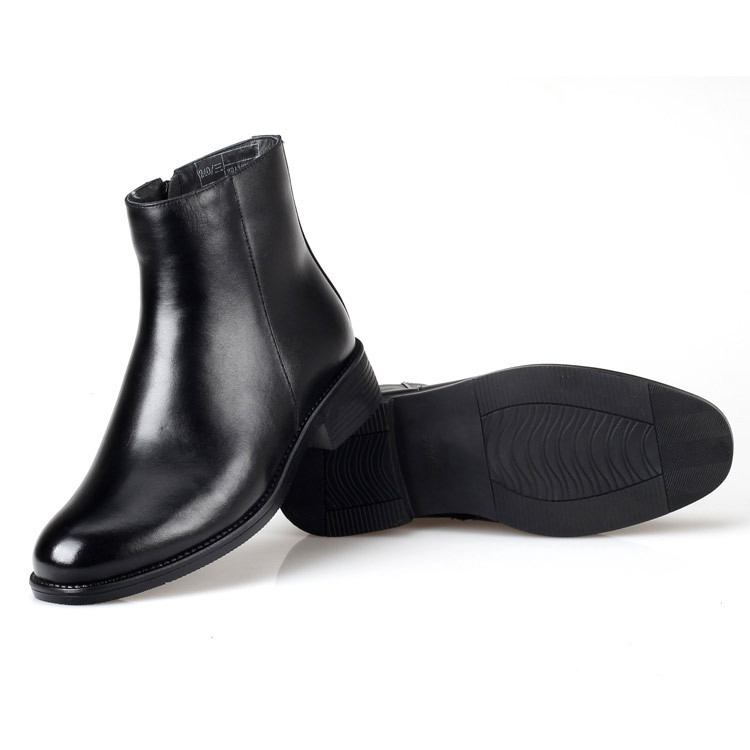 Ghete Martin pentru bărbați, iarnă, partea superioară din piele naturală, căptușeală din lână, talpă din cauciuc