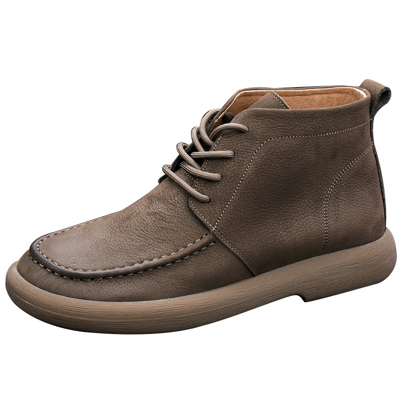 Unisex Martin čizme, gornji dio: vrhunska koža; vanjski materijal: alpaka koža; unutarnja podstava: platno; niska peta 1–3 cm; prednje kopčanje remenom