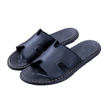 Muške japanke od sintetičke kože - gornji dio od sintetičke kože, đon PVC, casual stil, Jubufan