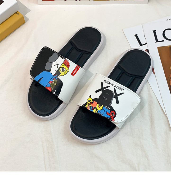 Unisex PVC flip-flop papuče s protukliznom mekom sole, plažne sandale za odrasle s Velcro zatvaranjem