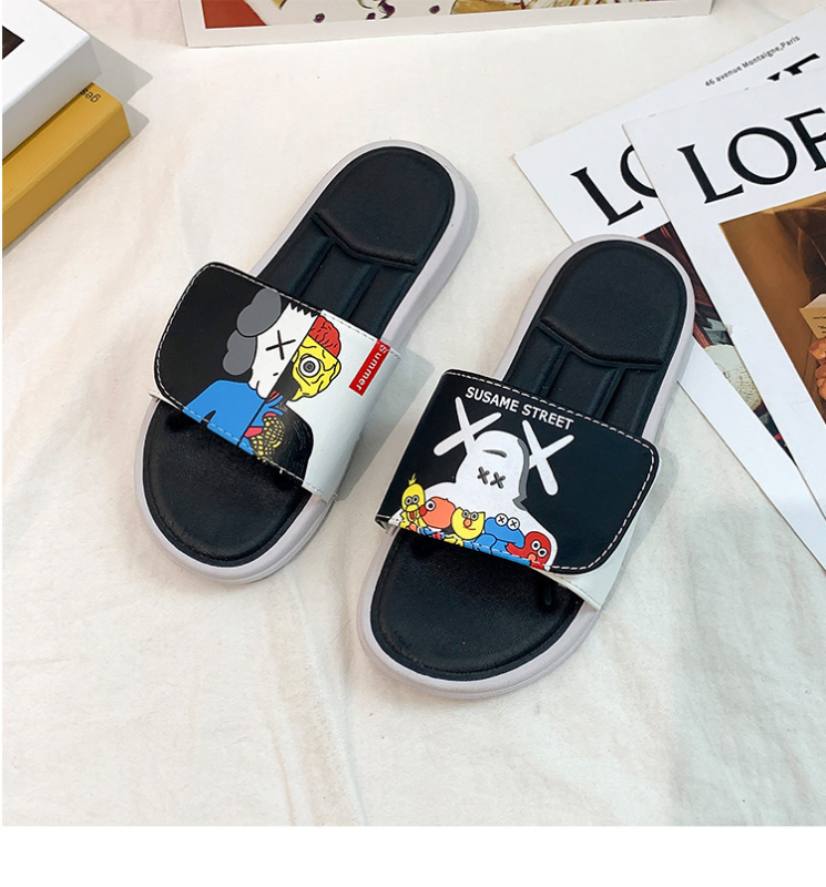Unisex PVC flip-flop papuče s protukliznom mekom sole, plažne sandale za odrasle s Velcro zatvaranjem