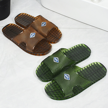 Șlapi pentru bărbați PVC, confortabili și plate, pentru uz zilnic, primăvara 2025 (Material superior: PVC; Talpă: PVC; Confecție talpă: injectată; Stil: relaxare zilnică)