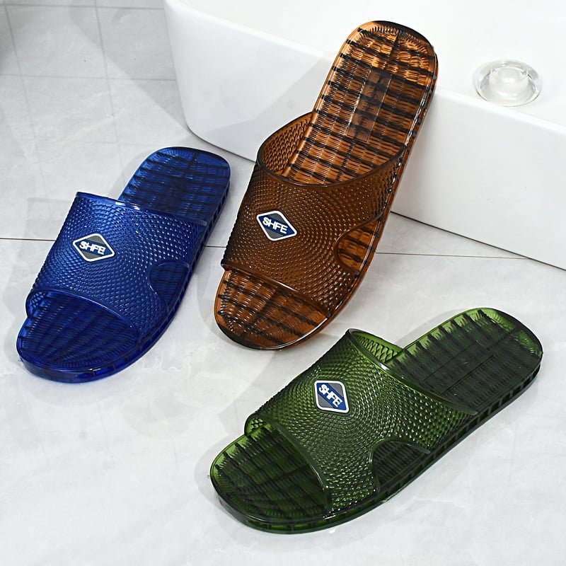 Șlapi pentru bărbați PVC, confortabili și plate, pentru uz zilnic, primăvara 2025 (Material superior: PVC; Talpă: PVC; Confecție talpă: injectată; Stil: relaxare zilnică)