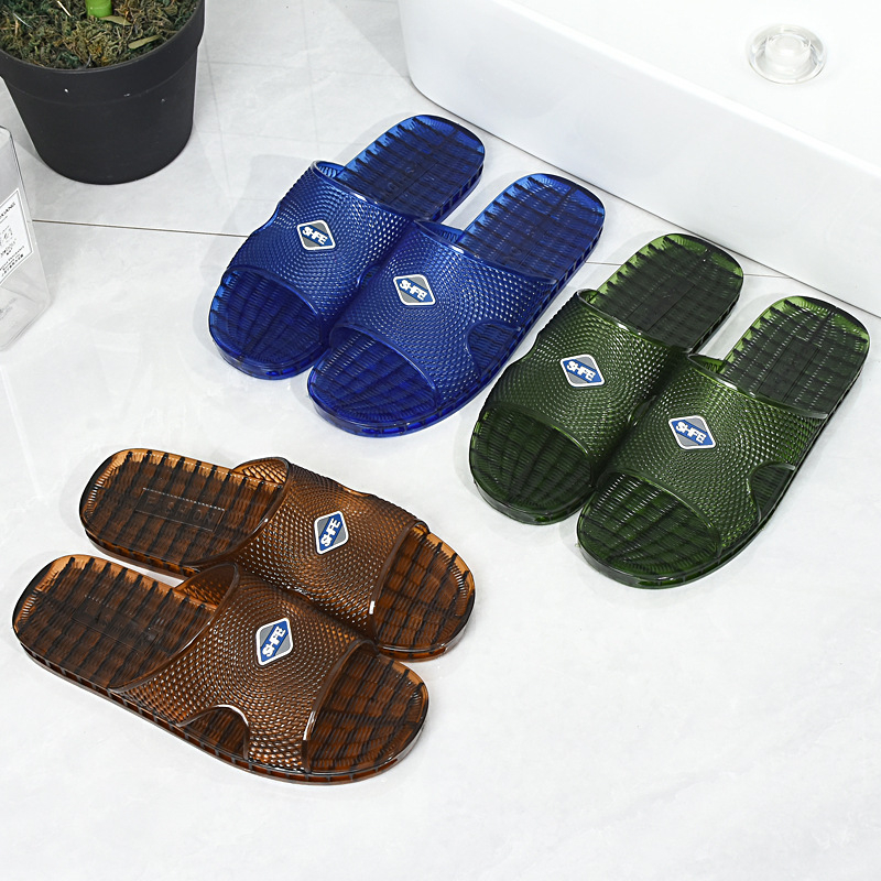 Șlapi pentru bărbați PVC, confortabili și plate, pentru uz zilnic, primăvara 2025 (Material superior: PVC; Talpă: PVC; Confecție talpă: injectată; Stil: relaxare zilnică)