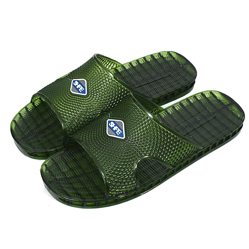 Șlapi pentru bărbați PVC, confortabili și plate, pentru uz zilnic, primăvara 2025 (Material superior: PVC; Talpă: PVC; Confecție talpă: injectată; Stil: relaxare zilnică)