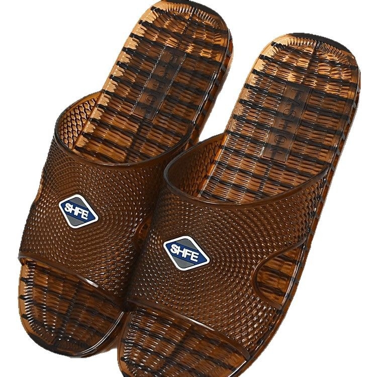 Papuci de interior din PVC pentru bărbați, uz zilnic, slip-on, partea superioară PVC, talpă din PVC turnată, lansare primăvara 2025