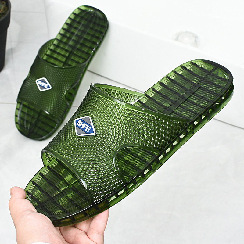 Papuci de interior din PVC pentru bărbați, uz zilnic, slip-on, partea superioară PVC, talpă din PVC turnată, lansare primăvara 2025