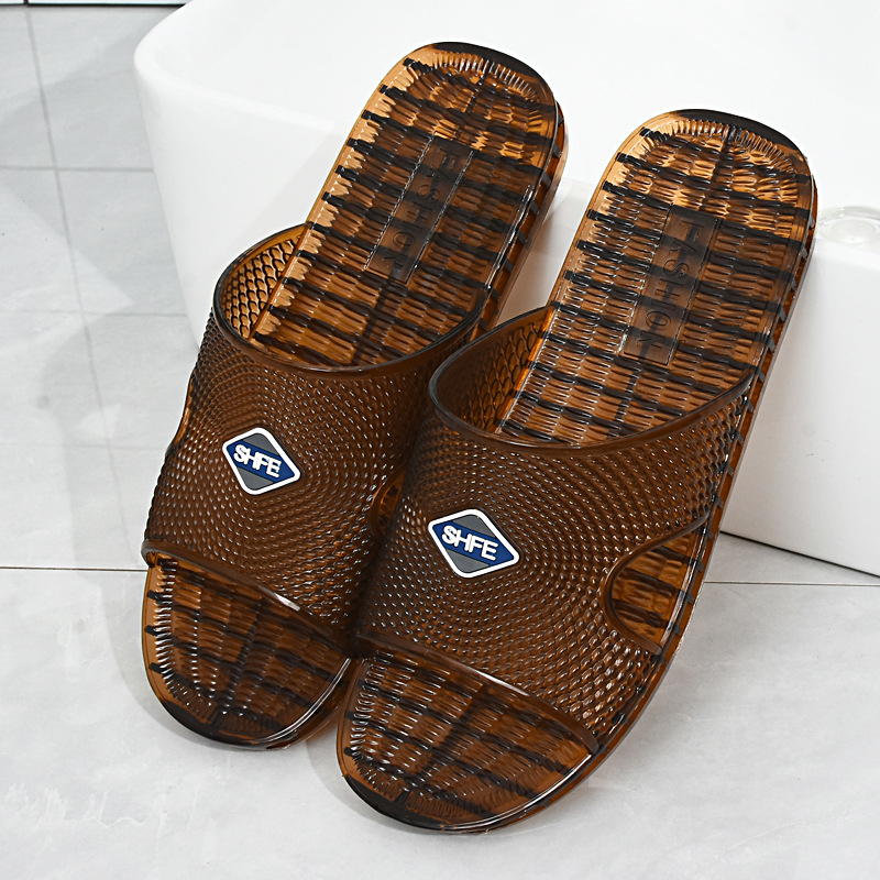 Papuci de interior din PVC pentru bărbați, uz zilnic, slip-on, partea superioară PVC, talpă din PVC turnată, lansare primăvara 2025