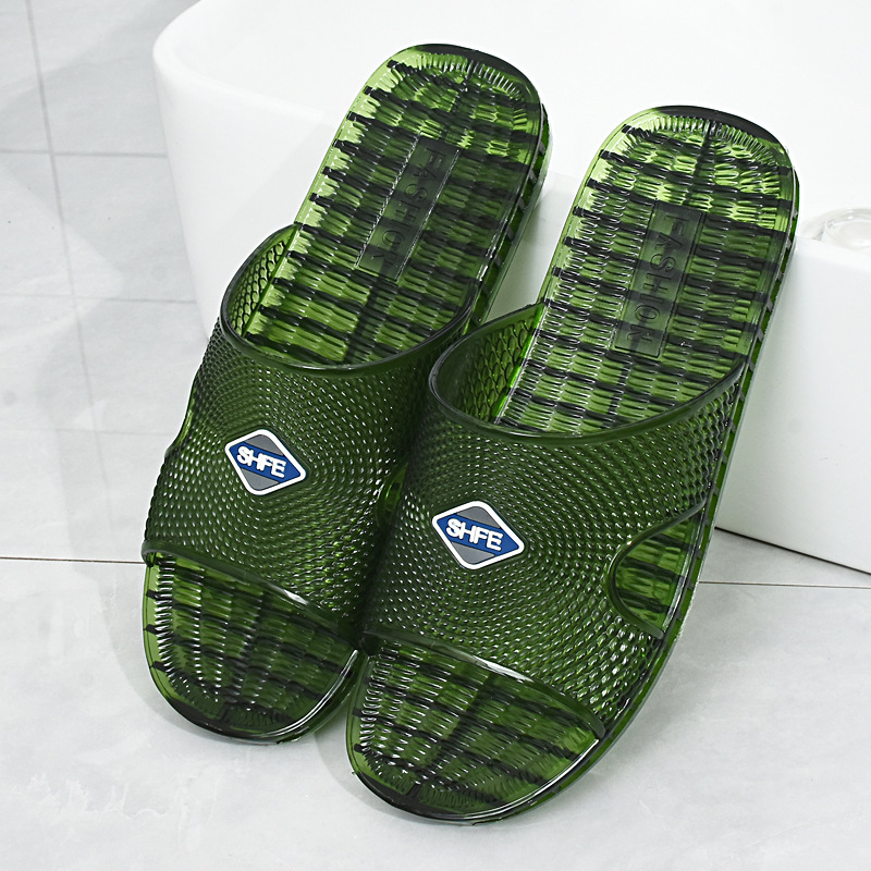 Papuci de interior din PVC pentru bărbați, uz zilnic, slip-on, partea superioară PVC, talpă din PVC turnată, lansare primăvara 2025