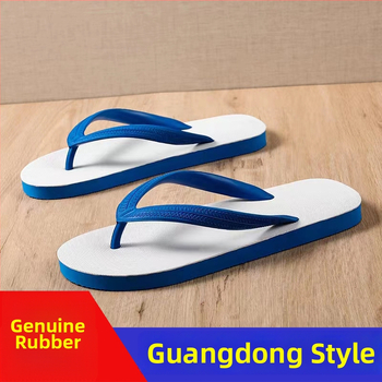 Meeste kummist flip-flopid plastikust ülemusega, libisemisvastase paksu tallaga, kerged randasandaalid