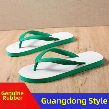 Meeste kummist flip-flopid plastikust ülemusega, libisemisvastase paksu tallaga, kerged randasandaalid