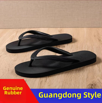 Meeste kummist flip-flopid plastikust ülemusega, libisemisvastase paksu tallaga, kerged randasandaalid