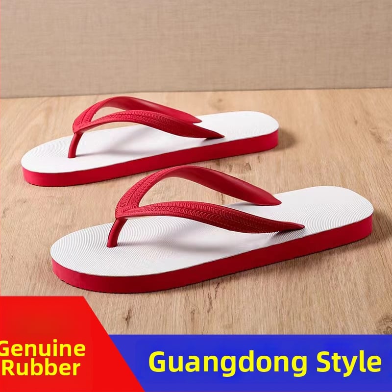 Meeste kummist flip-flopid plastikust ülemusega, libisemisvastase paksu tallaga, kerged randasandaalid