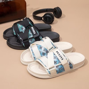 Unisex ljetne sandale za plažu, gornji dio od tkanine, EVA đon, Velcro kopča, print dizajn
