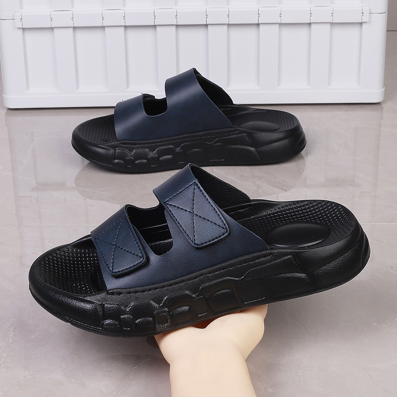 Muške papuče Slip-On, gornji dio od sintetičke kože, EVA đon, debeli đon, jednostavan dizajn