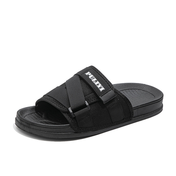 Férfi poliészter slip-on papucs EVA talppal, laza strand-stílus